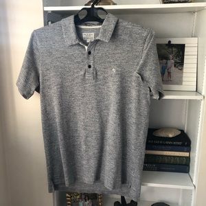 Rag and Bone heathered -knit linen polo Sz M